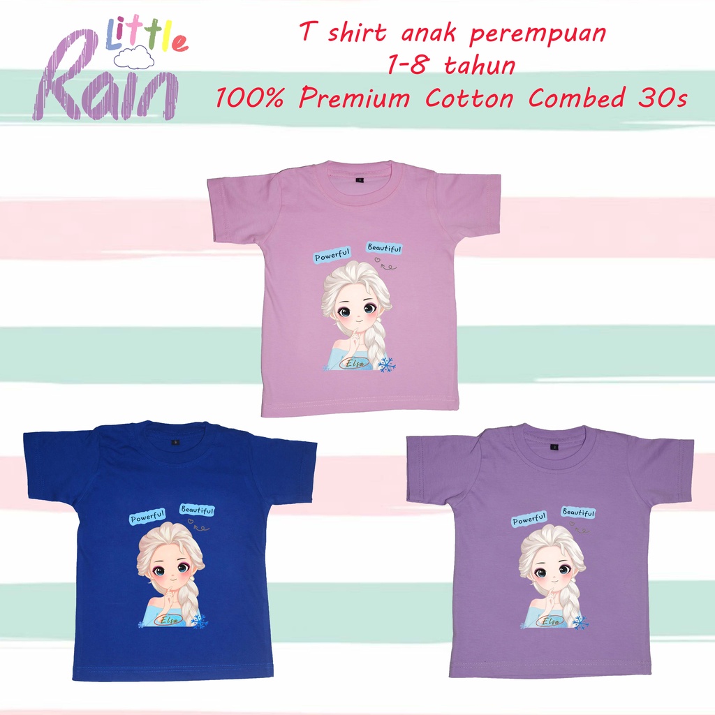kaos anak perempuan kaos elsa frozen kaos frozen  kaos anak 1-8 tahun tshirt frozen tshirt anak pere