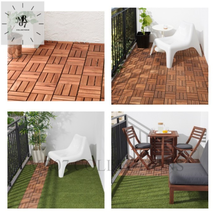 Floor Dek Lantai /Lantai Kayu Outdoor Jati Bongkar Pasang Teras Balkon 1 Pcs