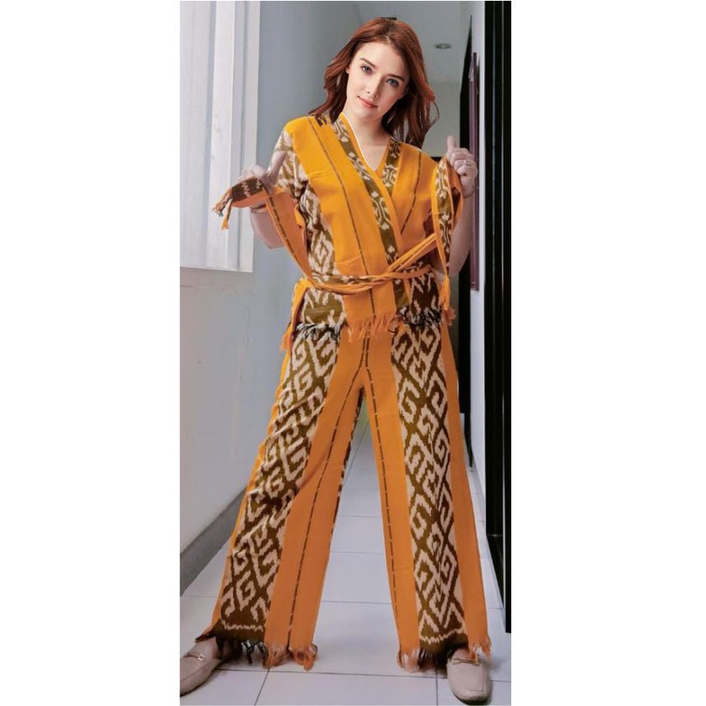 Kulot stelan blouse tenun wanita