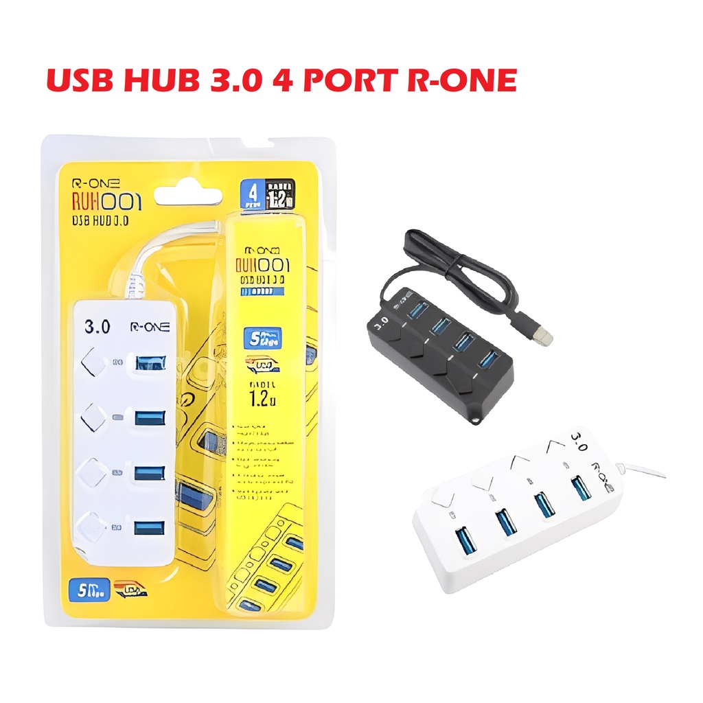KABEL USB HUB 3.0 4 PORT R-ONE USB HUB 4PORT USB3.0 1.2M R-ONE RUH001