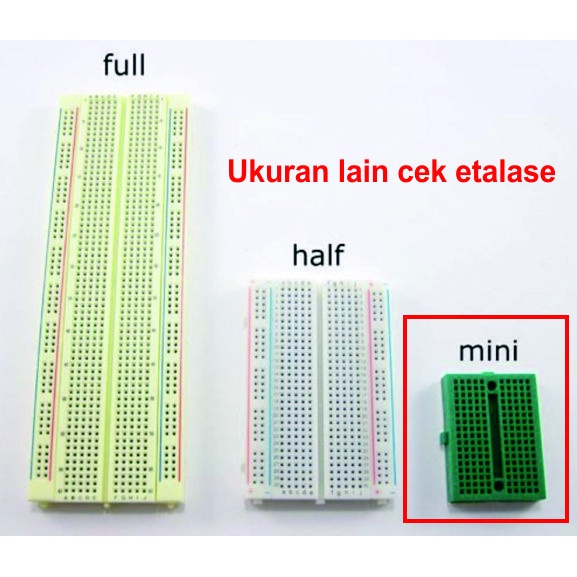 [HAEBOT] Breadboard Mini 170 Point Lubang Project Photo Board Solderless Komponen Belajar Arduino Kecil Merakit Elektronika Mudah Bread Board