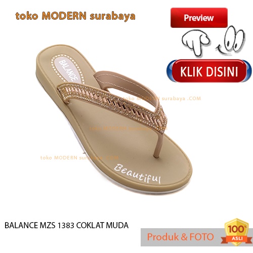 Sandal wanita sandal jepit flat karet murah BALANCE MZS 1383