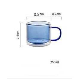 (BISA COD) FTIHSHP GU26C Gelas Mug Coffee Tea Glass 250ml - HJJT-01