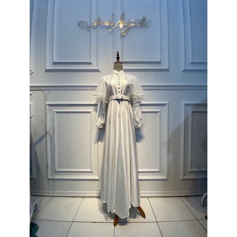 809#Dress Mekar/Dress plus belt/Gamis mewah