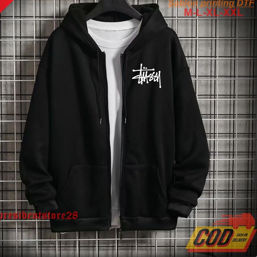 ➺ ZIPPER STUSSY / HOODIE STUSSY / HOODIE DISTRO STUSSY / HOODIE JUMPER / JAKET HOODIE / ZIPPER KUPLU