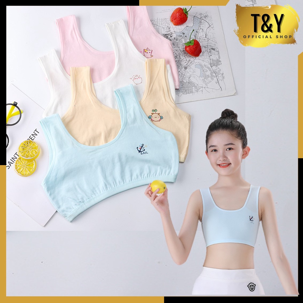 T&amp;Y Tank Top Wanita Bra Wanita Muda 6719 Miniset Anak Perempuan Pakaian Remaja Tanpa Busa Murah Import