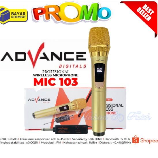 ➷ mic wireless single advance 103 / Mic Profesional Wireless Microphone ADVANCE 103 ✹