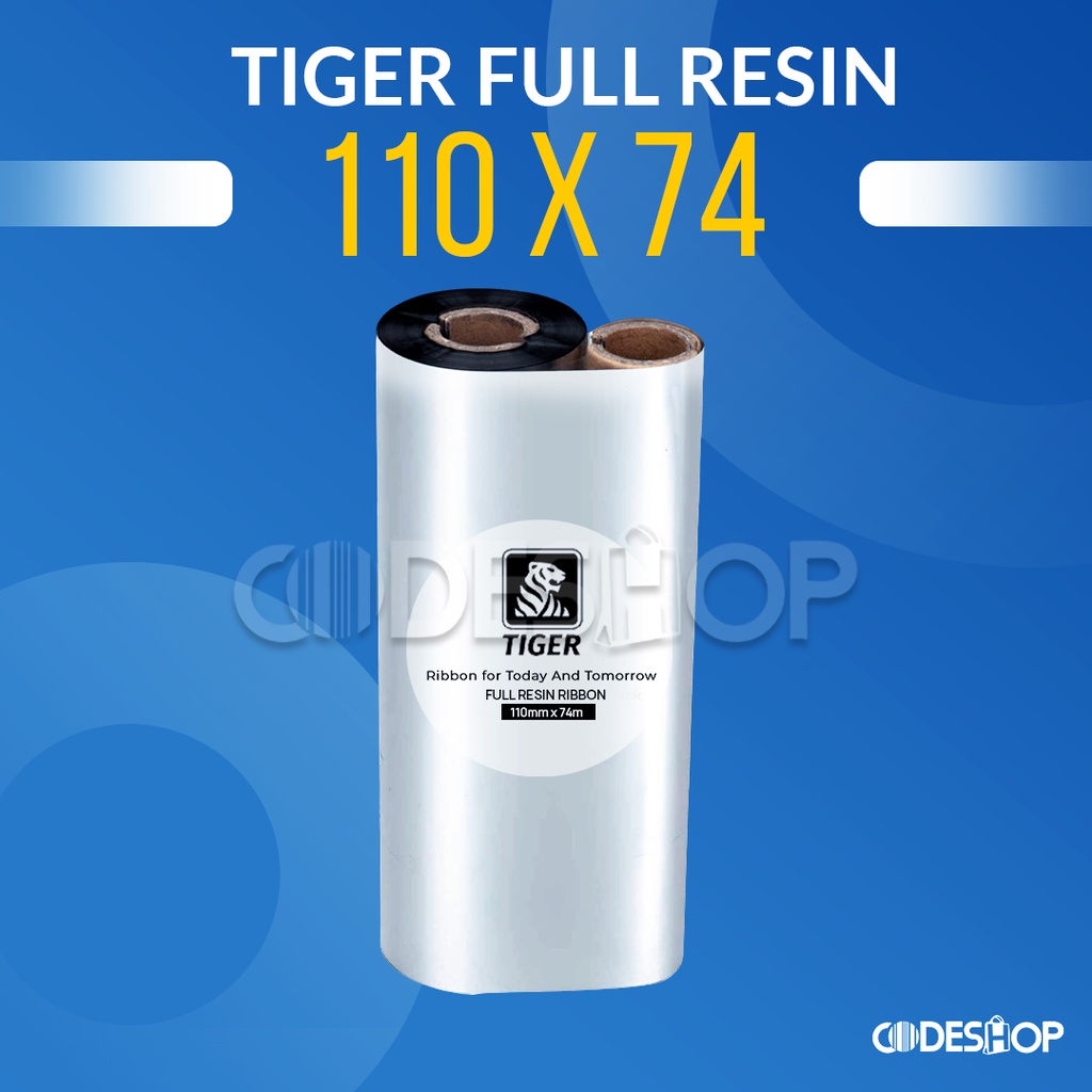 Full Resin Printer Barcode Ribbon 110x74 M Face Out Hitam