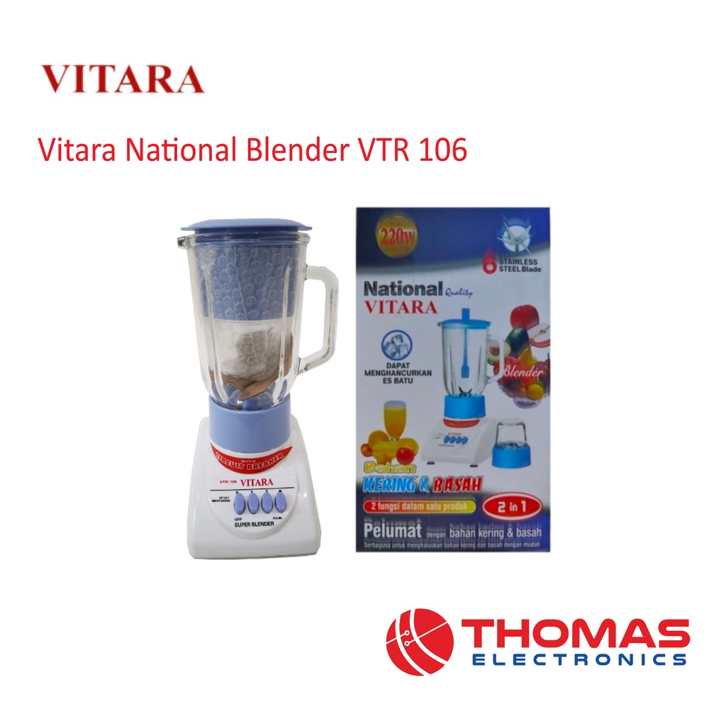 Vitara National Blender Kaca 2in1 VTR 106 VTR106 Garansi Resmi