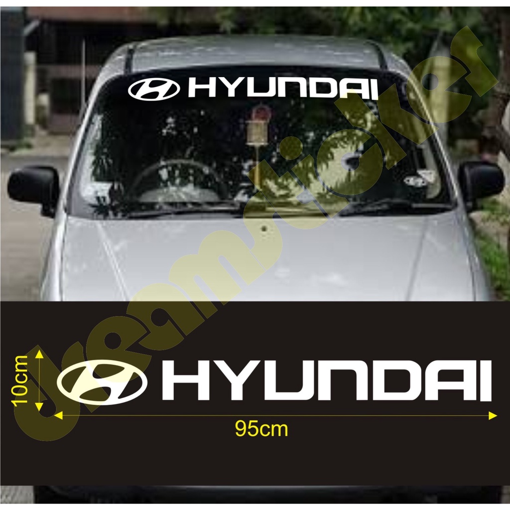 Sticker Stiker Kaca Depan Mobil Hyundai Windshield
