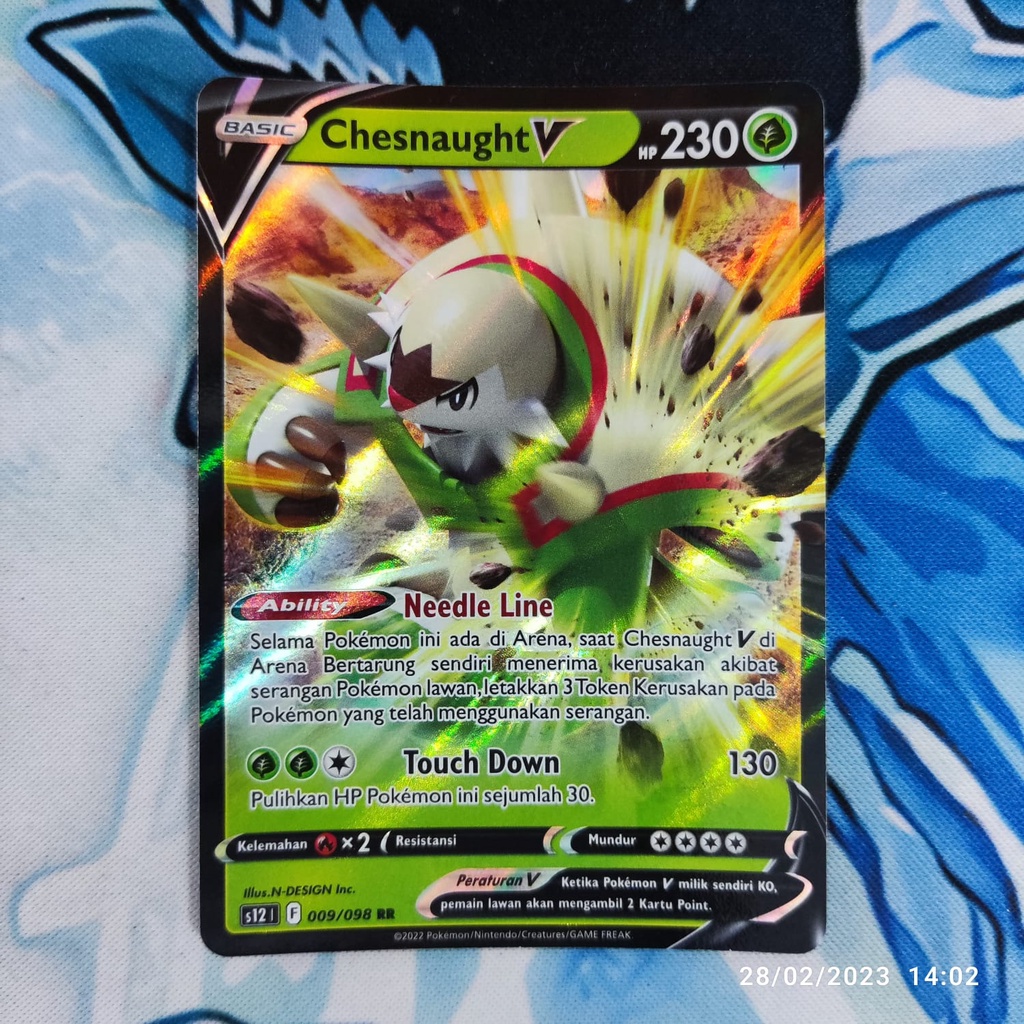pokemon Indonesia chesnaught v 009/098 RR original
