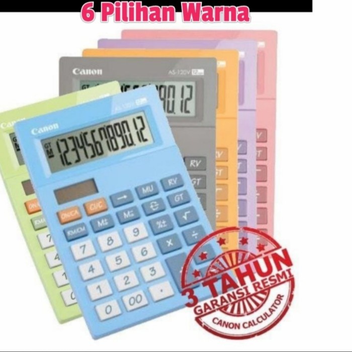 

Best Seller Canon As 120V 12Digit Color Calculator - Kalkulator Meja Warna As120V