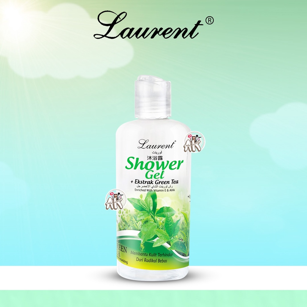 LAURENT SHOWER GEL / SABUN MANDI GEL GREEN TEA - 600ML