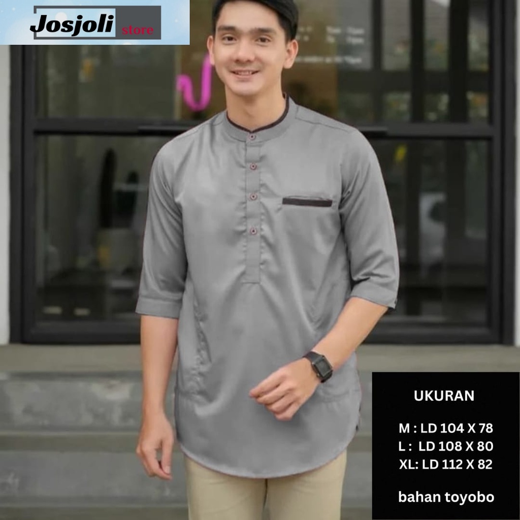 JOSJOLI_STORE/Kemeja Koko Ardan/Fashion Pria Dewasa Lengan 7/8/M L XL