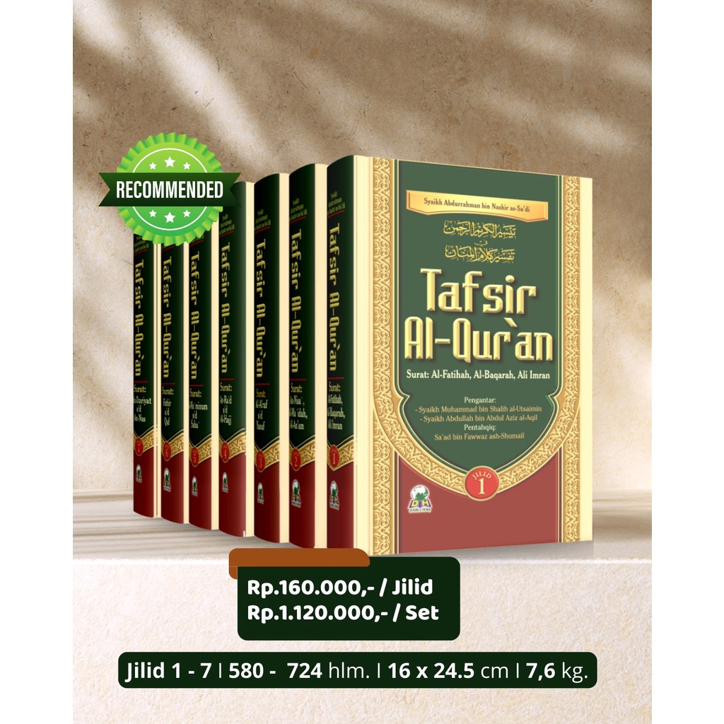 

1 SET Tafsir Al-Quran As Sadi SET Lengkap Plus BOX - Darul Haq