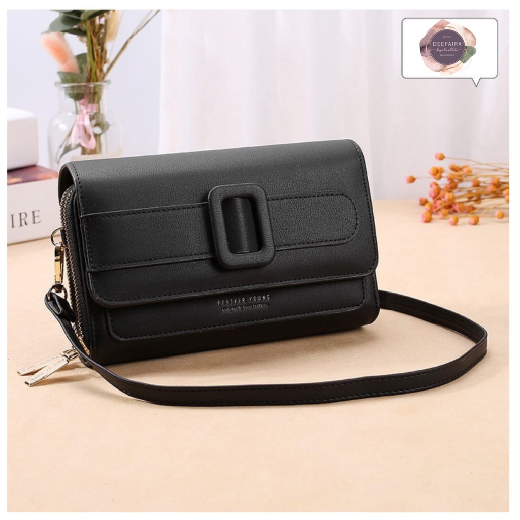 Tas Selempang Shoulderbag Wanita Model Ring Kotak Bahan Kulit Sintetis