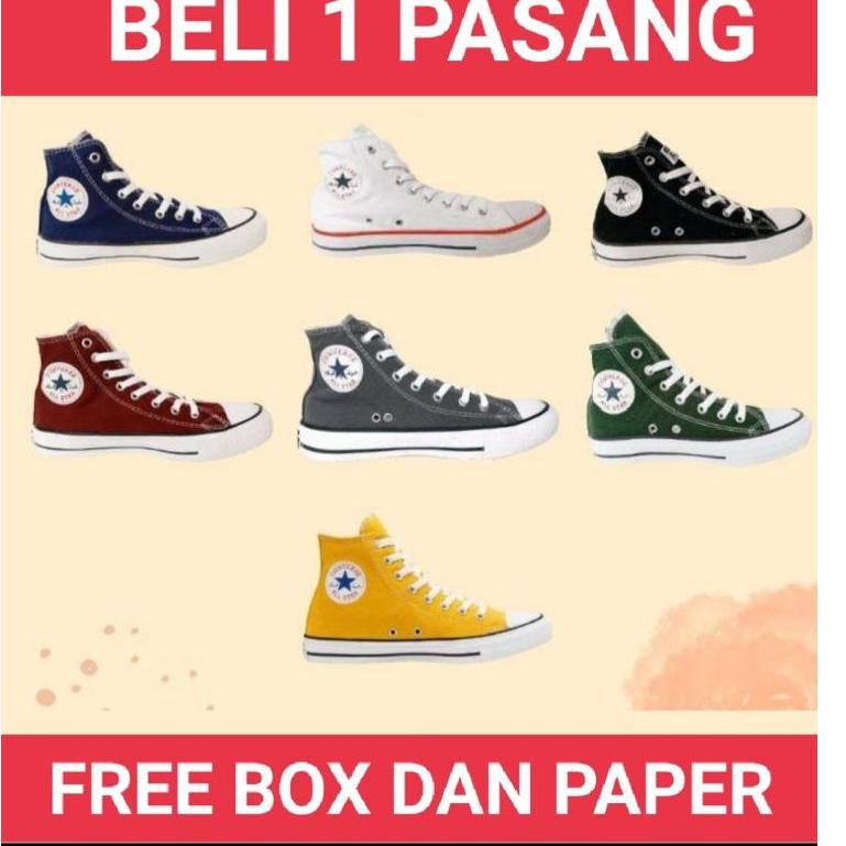"ARM.8Fe23υ" Sepatu converse classic high premium converse tinggi converse classic tinggi ( beli 1 p