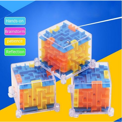 3D Maze Magic Cube Toy - Mainan Rolling Bola di Labirin