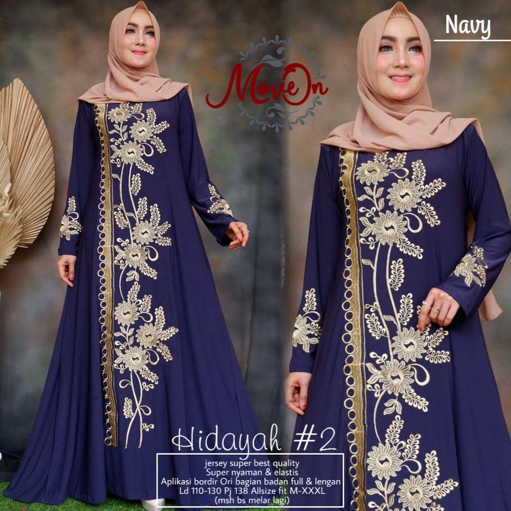 Hidayah Maxy Jameela Bordir Gamis Jumbo Jersey Motif Bordir xxxl Ld 130cm Arabian Abaya Gamis Lebaran Remaja Muslimah Terbaru Seragaman Pengajian Murah Dress Wanita Muslimah Syar'i Gamis Polos Tebal Premium Warna Hitam