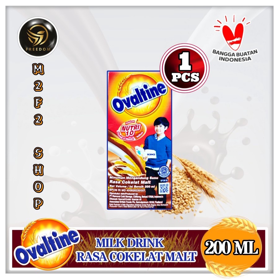 

Ovaltine Milk Kotak UHT Chocolate Malt | Susu Cokelat Malt - 200 ml (Kemasan Satuan)