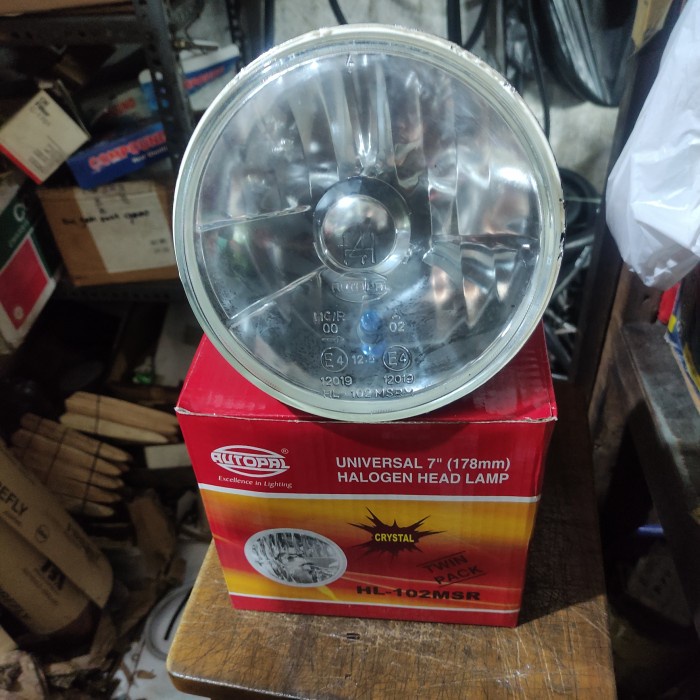 BATOK LAMPU H4 BULAT 7" MEREK AUTOPAL MODEL CRISTAL