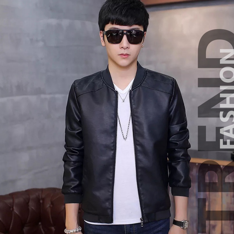 TRF Jaket Kulit Neo Atention X Urband Army Pria Attention Jaket Bomber Pilot Unisex