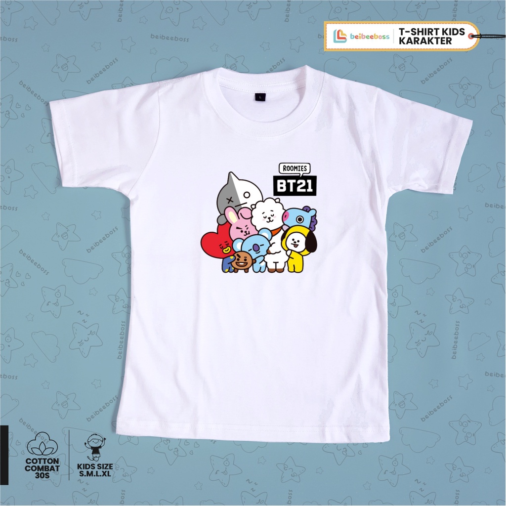 Kaos Anak Distro Lengan Pendek Combed 30s Laki Laki / Perempuan Oblong Usia 3-4tahun size M