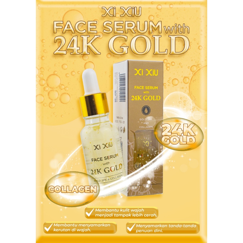 XI XIU FACE SERUM 24K GOLD // SERUM WAJAH GOLD // XI XIU BPOM