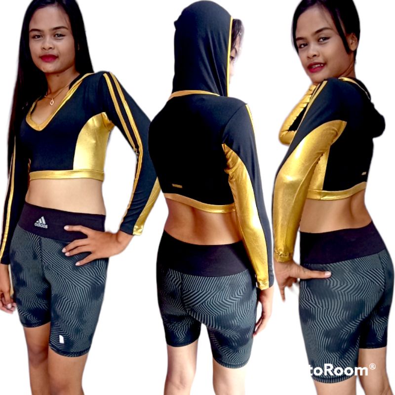 stelan seksi baju senam indoor bahan katun tebal yoga zumba erobic baju olahraga baju senam