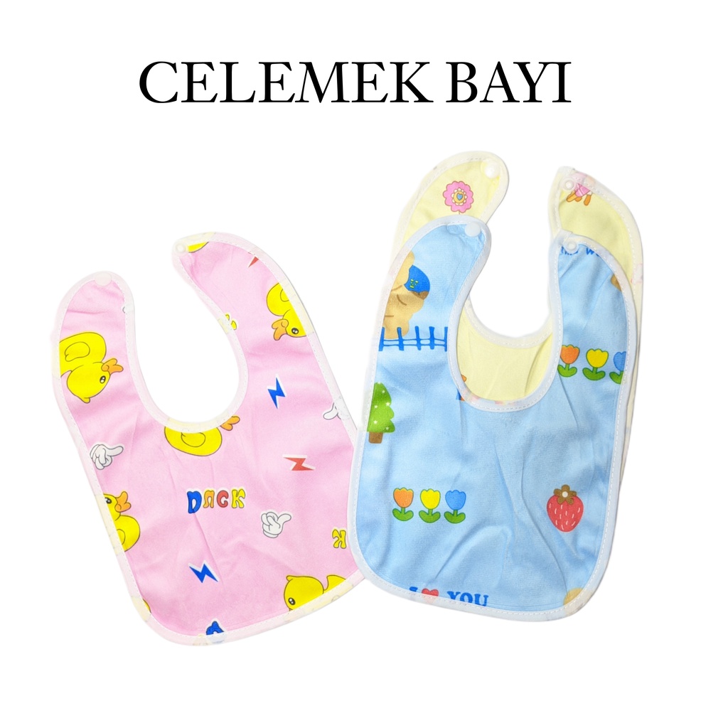 Sleber Bayi Waterproof Anti Air / Celemek Bayi Waterproof Slabber Bayi Slaber Bib Bayi