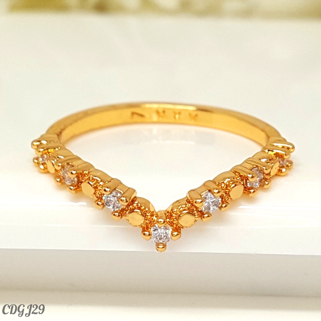 PGX Cincin Xuping Wanita Aksesoris Fashion Perhiasan Lapis Emas Premium - Z334