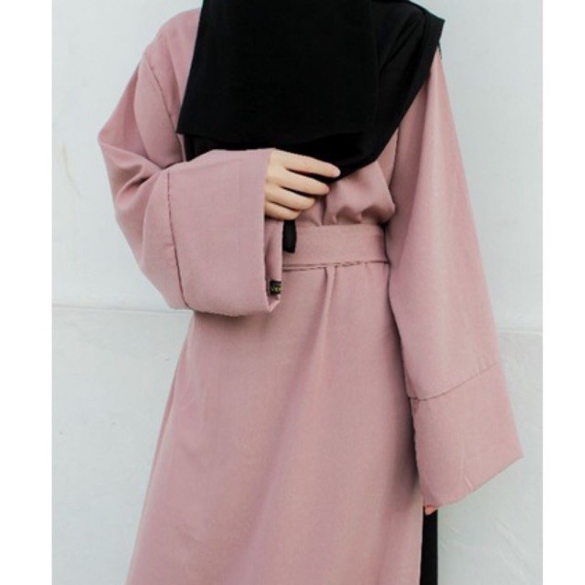 Gamis Basic Abaya Turkey Arab Polos size S M L by sundaraexclusive(A7M8) Abaya Hitam Bordir Gamis Tu