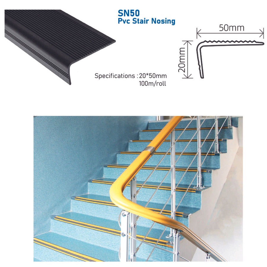 PVC Stair Nosing untuk lantai