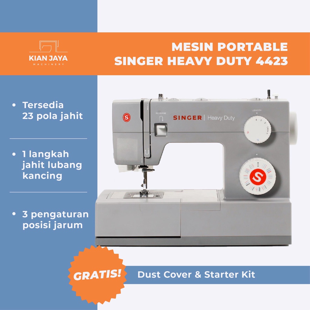 Mesin Jahit Portable SINGER 4423 Heavy Duty