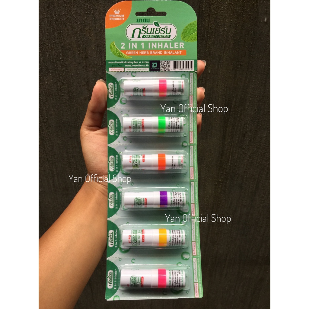 Green Herb Inhaler 2in1 - Original Thailand