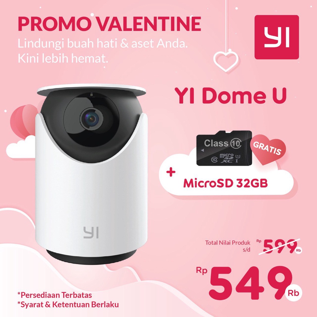 Yi Dome U 1296P 3MP CCTV IP Camera - Yi Dome U Camera - Garansi Resmi