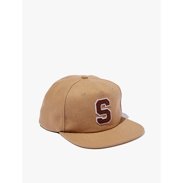 Terlaris Cotton On - Topi Snapback - Golfer Cap - Gravel Wool Letter S