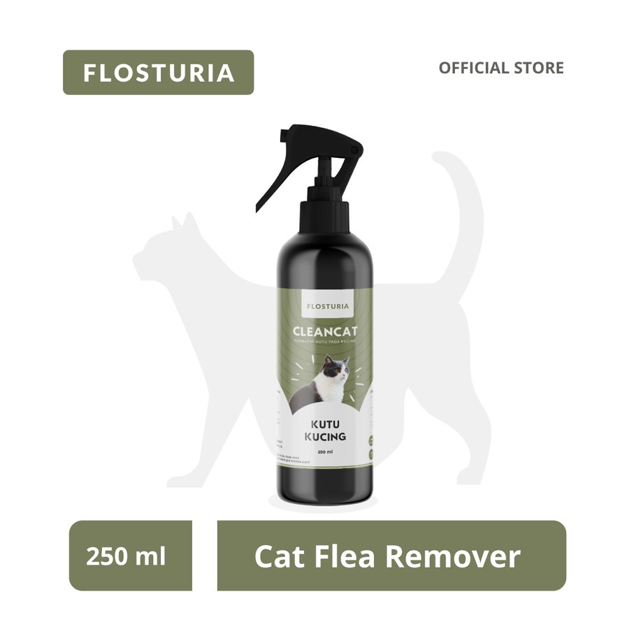 Flosturia Cleancat Spray Semprotan Obat Kucing Anti Scabies Kutu 250ml - Ampuh Aman Untuk Kitten dan Sedang Hamil
