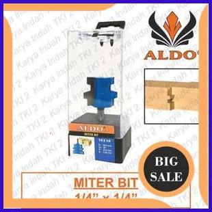 limited stock Mata Profil Sambungan ALDO Lock Miter Bit Router 6mm x 6mm Kayu 1F3BZ3