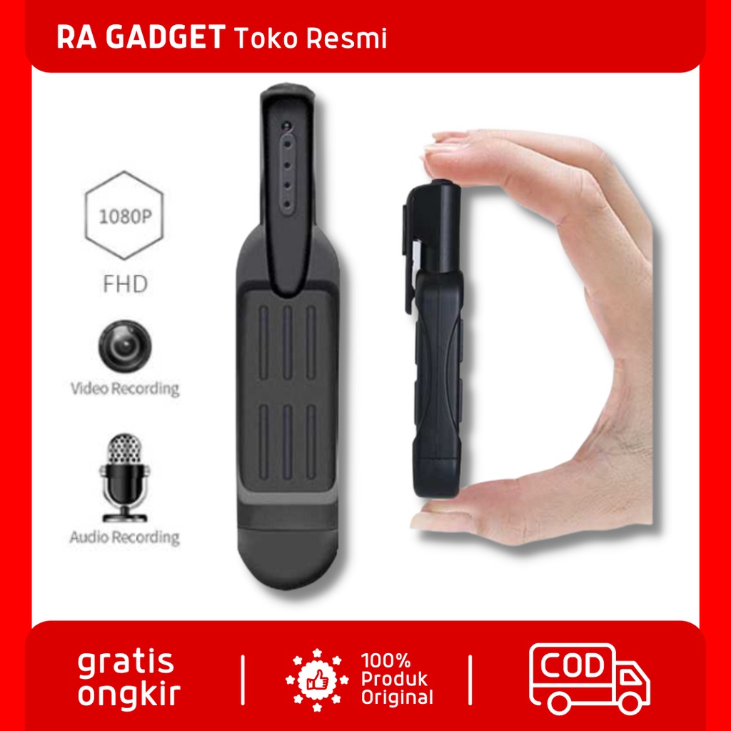 Kamera Pengintai Spy Camera Bentuk Pulpen Clip 1080P / Kamera Perekam Pulpen Pen Cctv Tersembunyi Ke