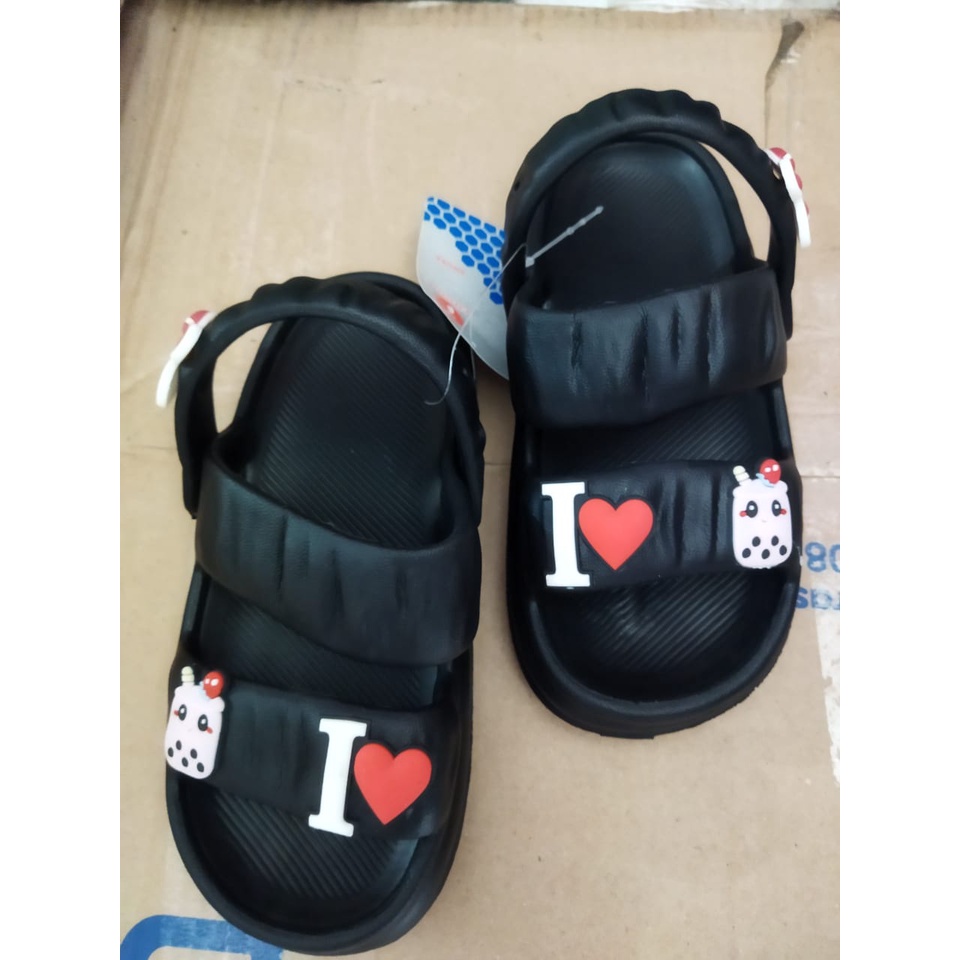 Sandal anak double strap 633T ( 30-35 ) Gosome Sandal selop ban 2 tali belakang Terbaru