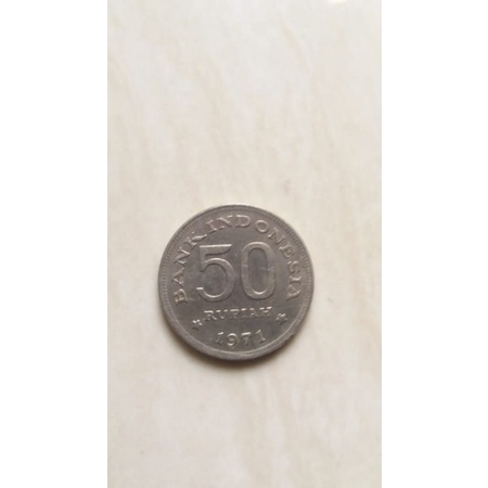 uang koin 1971 50 rupiah