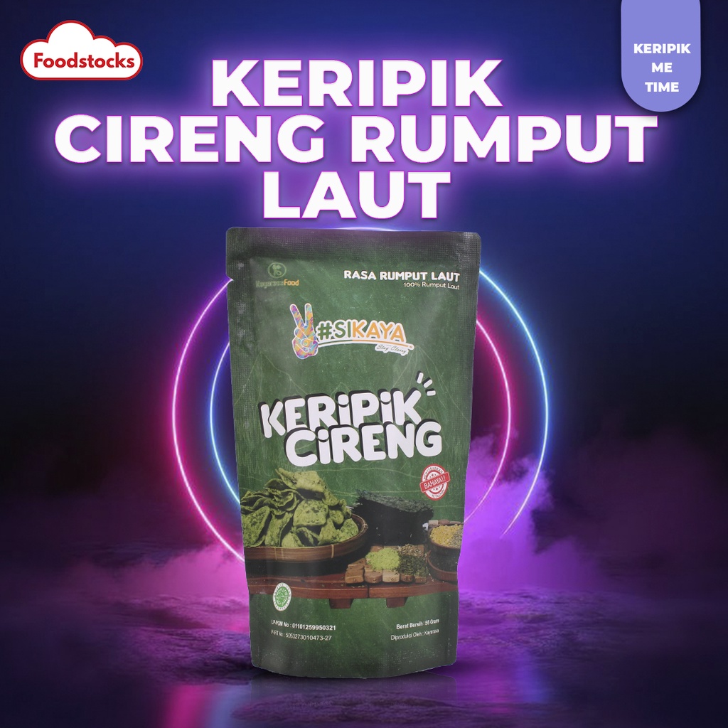 

Keripik Cireng Sikaya 55gr Rasa Rumput Laut Camilan Snack Makanan