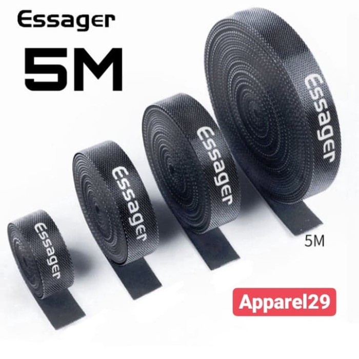 

Terlaris Esseger Velcro 5Meter / Pengikat Kable / Cable Organizer