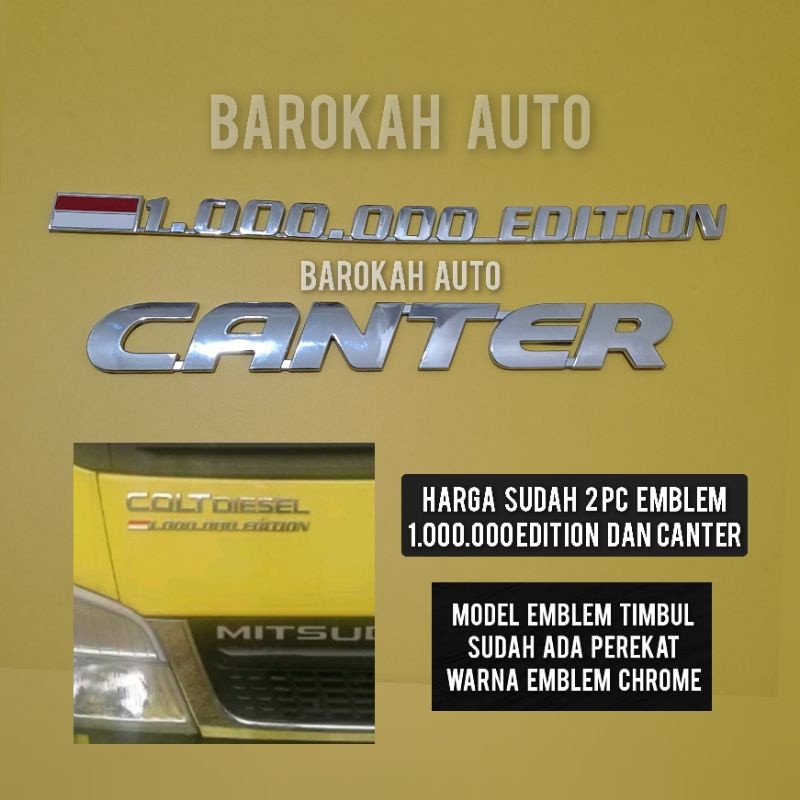 logo mobil emblem 1 juta edition dan canter harga sudah 2pc emblem