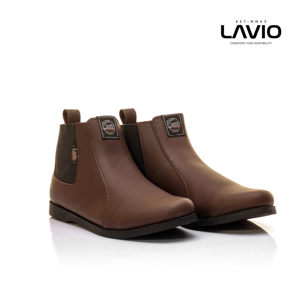 Sepatu Boots Pria Kasual Tanpa Tali Boots Fashion Lavio Mono