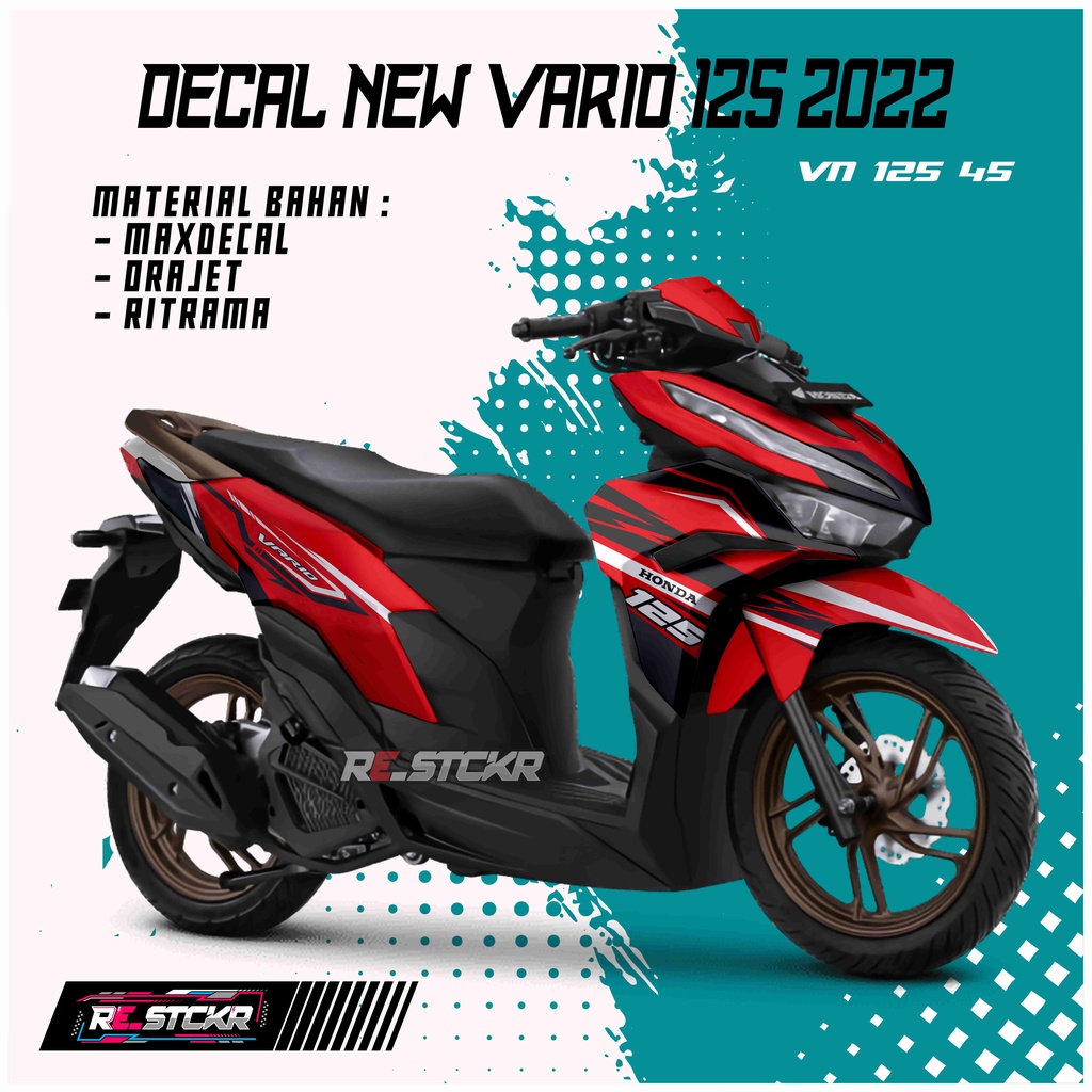 Decal new vario 125 2023 design 45 decal vario new 125 sticker new vario 125