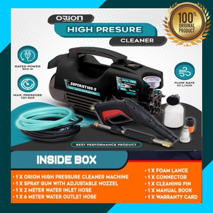 ORIGINAL ORION SUPERJET 100S MESIN STEAM CUCI MOTOR MOBIL JET CLEANER