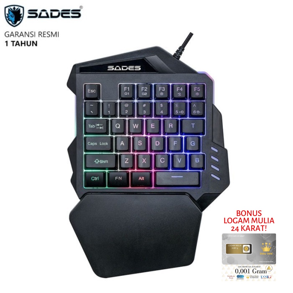 Sades Keyboard  Revolver TS-36 Keyboard Gaming Single Hand