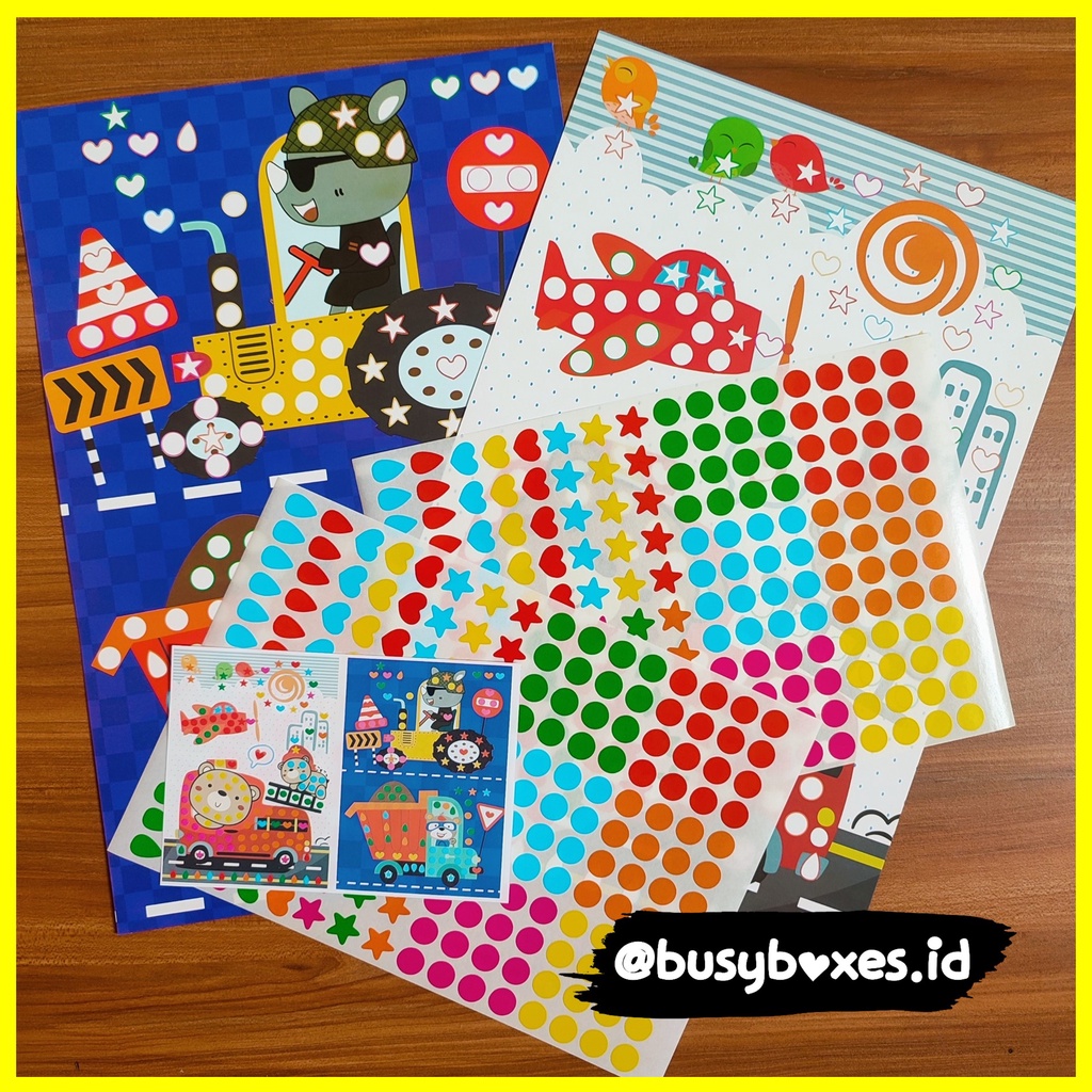 [busyboxes.id] Mainan Edukasi anak 3 tahun aktivitas menempel sticker rainbow seri pemadam